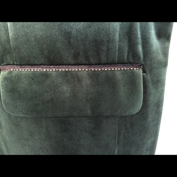 Hunter Green Velvet Sport Coat/Blazer - Picture 5 of 8